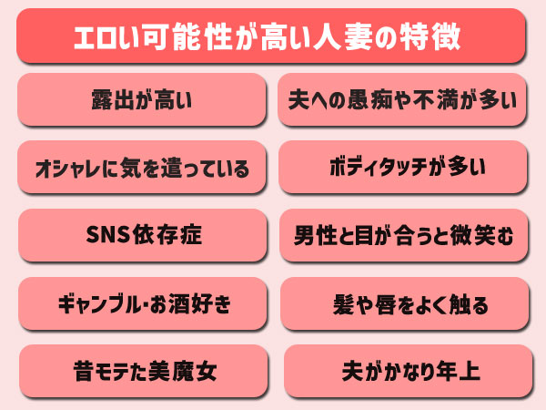 エロい可能性が高い人妻の特徴